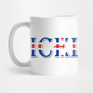 Souvenir of Iceland with Flag and text Mug